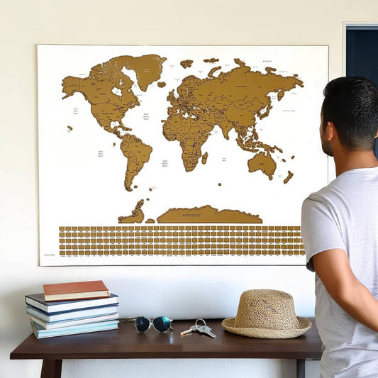 Scratch Map World With Flags Travel Gifts