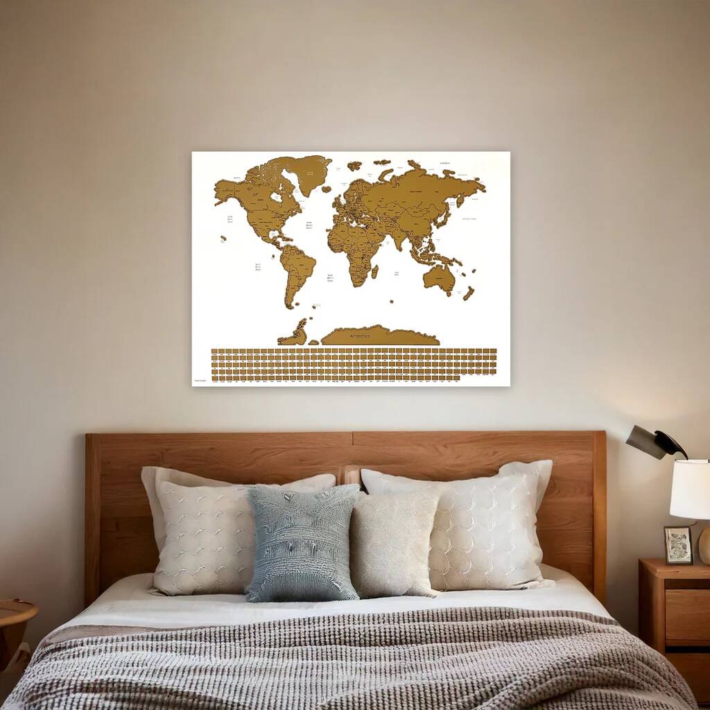 Scratch Map World With Flags Travel Gifts