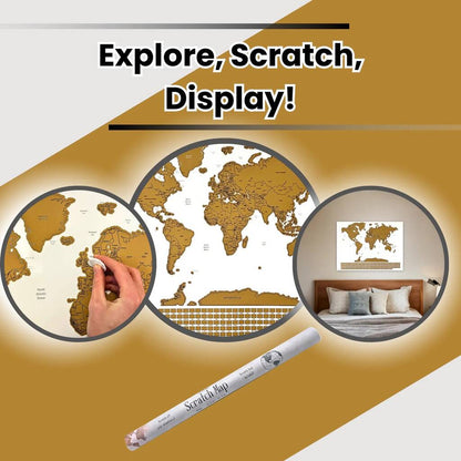 Scratch Map World With Flags Travel Gifts