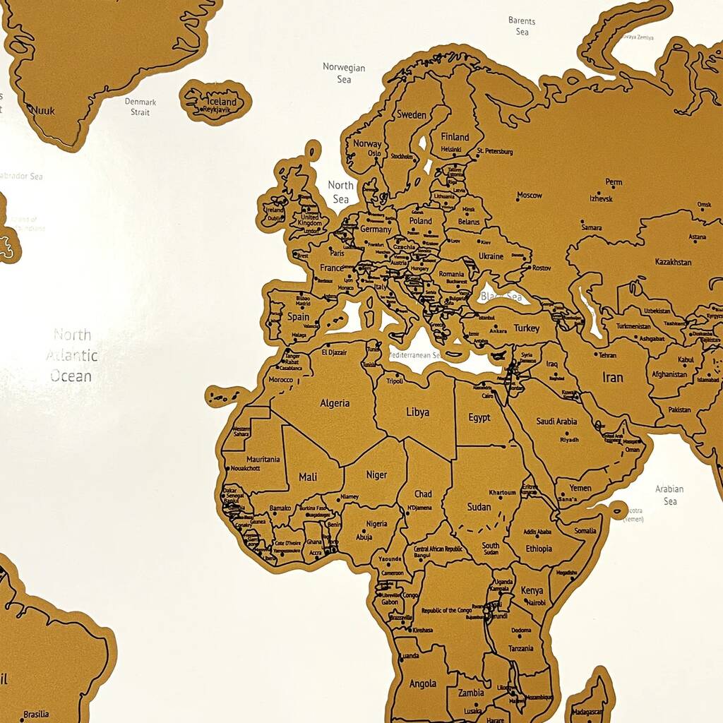 Scratch Map World With Flags Travel Gifts