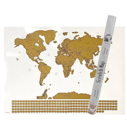 Scratch Map World With Flags Travel Gifts