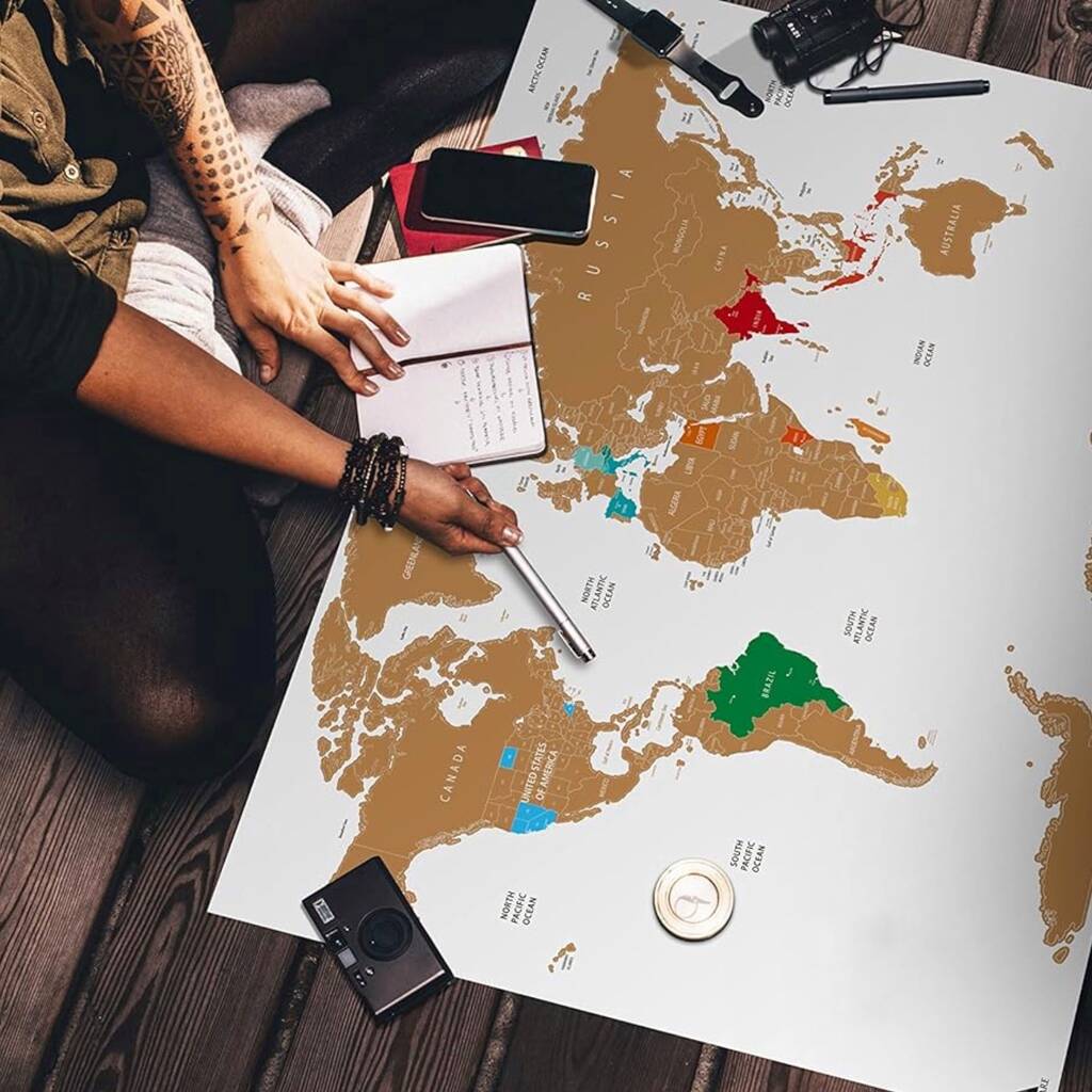 Scratch Off World Map Travel Gifts
