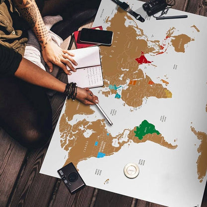 Scratch Off World Map Travel Gifts