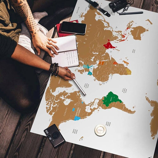 Scratch Off World Map Travel Gifts