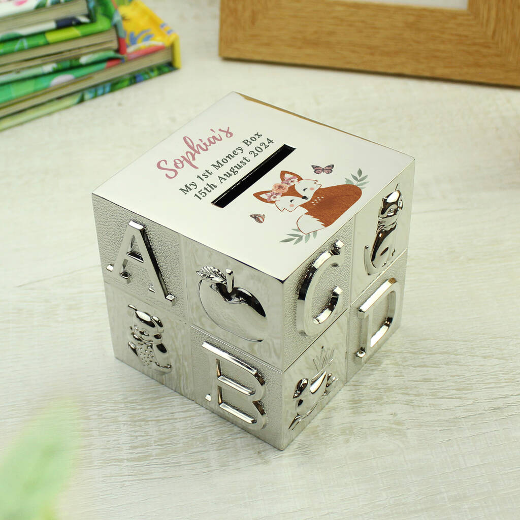 Silver Money Box For Girls Personalised Gifts
