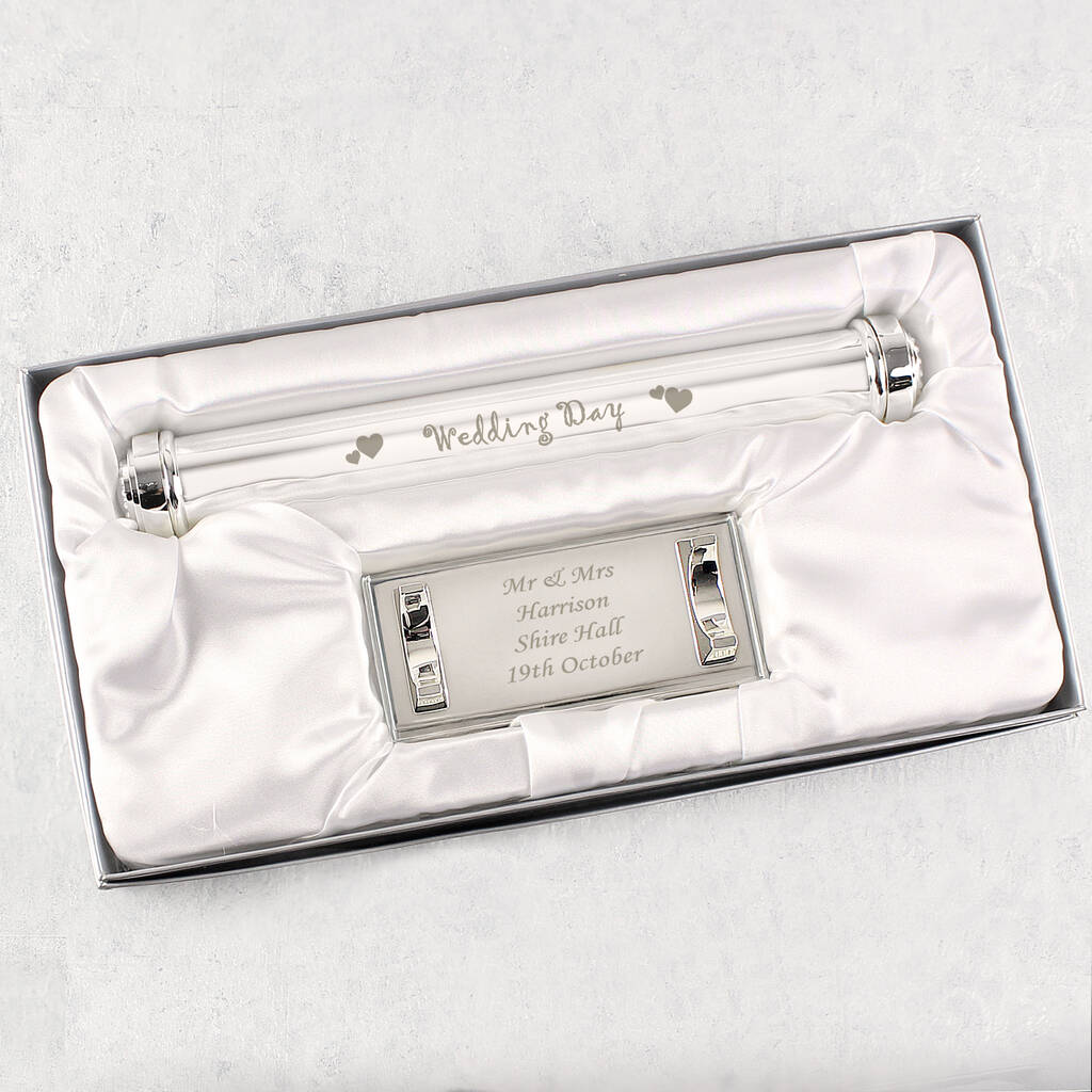 Silver Wedding Certificate Holder Wedding Gifts
