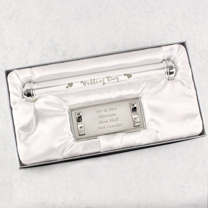 Silver Wedding Certificate Holder Wedding Gifts