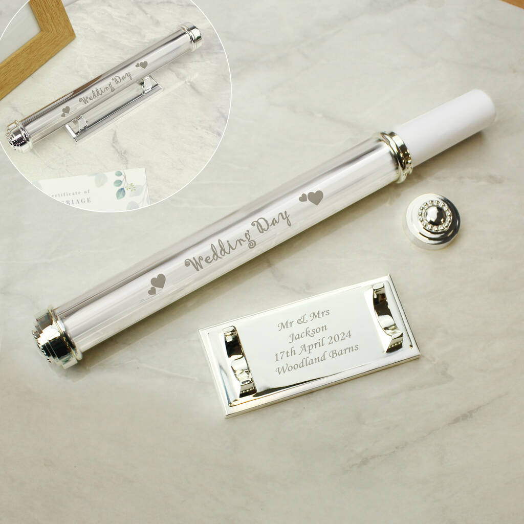 Silver Wedding Certificate Holder Wedding Gifts