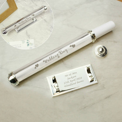 Silver Wedding Certificate Holder Wedding Gifts