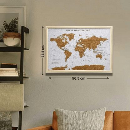 Travel Map With Push In Pins (Copy)