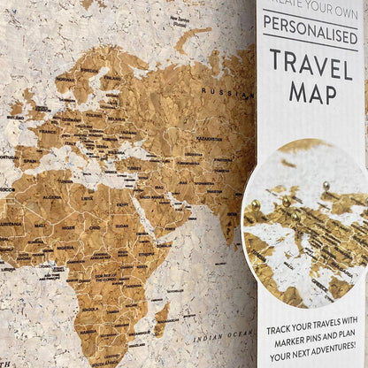 Travel Map With Push In Pins (Copy)