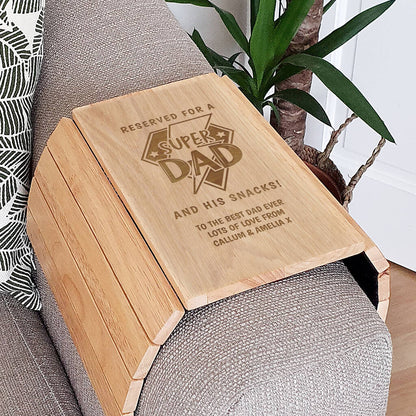 Super Dad Gifts Personalised Snacks Sofa Tray