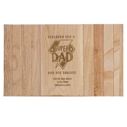 Super Dad Gifts Personalised Snacks Sofa Tray