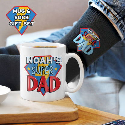 Super Dad Mug And Socks Fathers Day Gift Set