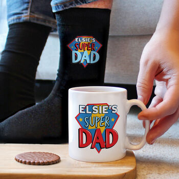 Super Dad Mug And Socks Fathers Day Gift Set