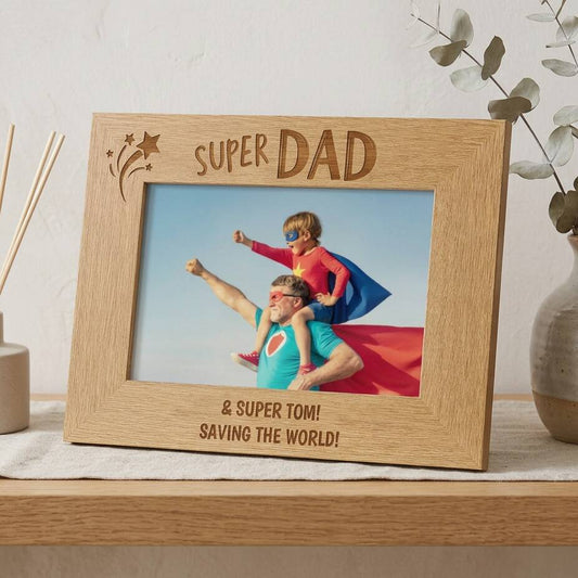 Super Dad Photo Frame Fathers Day Gifts 6x4