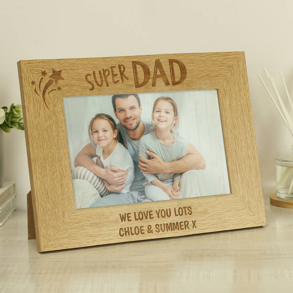 Super Dad Photo Frame Fathers Day Gifts 6x4