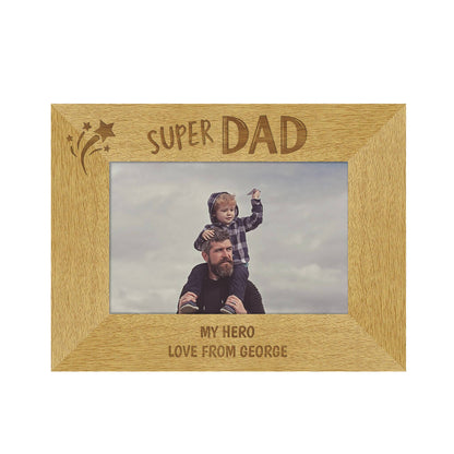 Super Dad Photo Frame Fathers Day Gifts 6x4