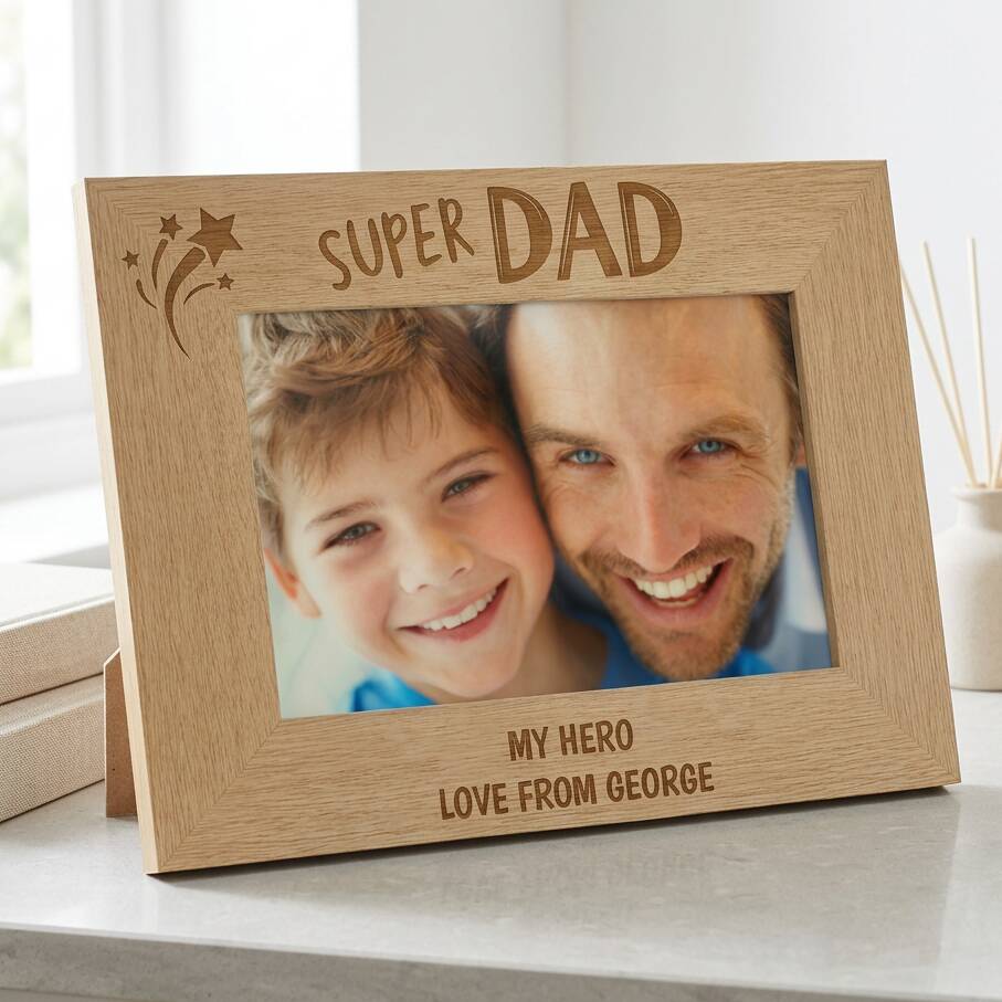 Super Dad Photo Frame Fathers Day Gifts 6x4
