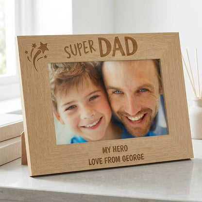 Super Dad Photo Frame Fathers Day Gifts 6x4