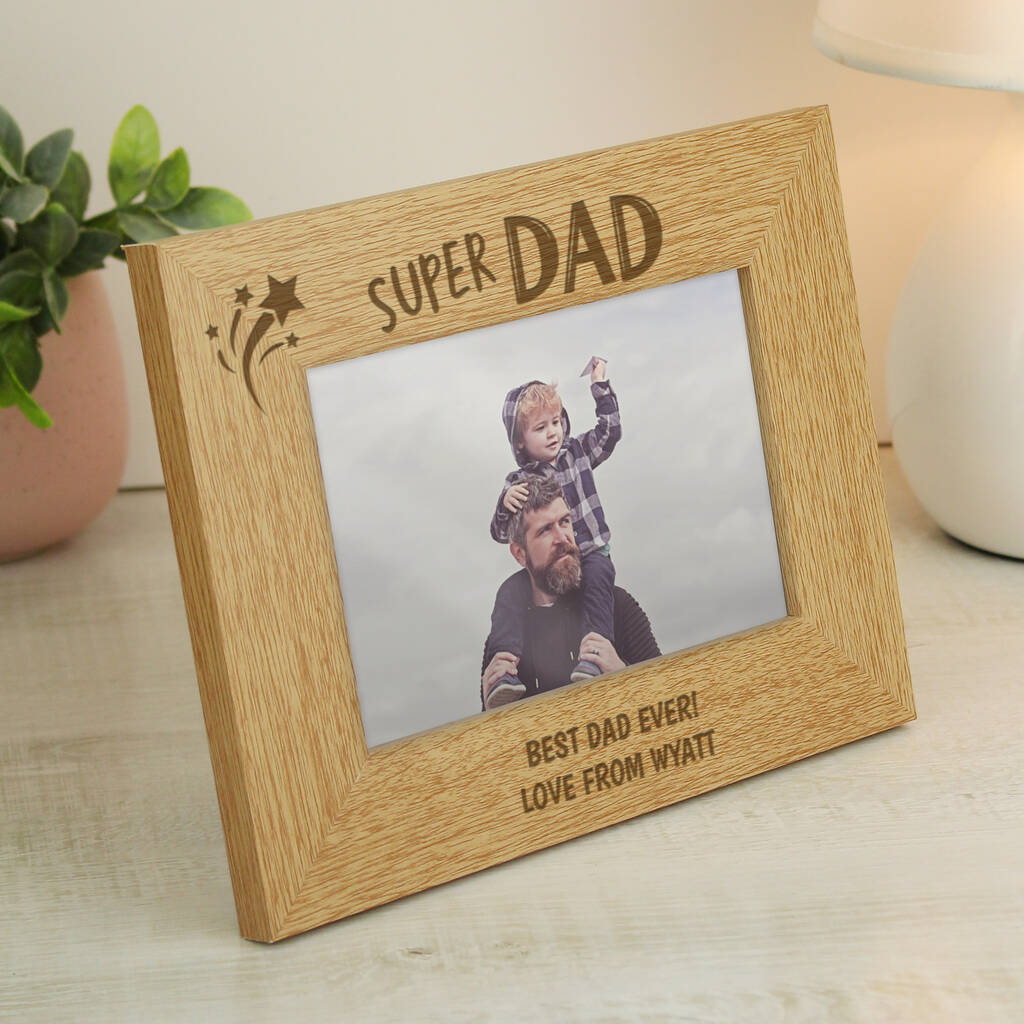 Super Dad Photo Frame Fathers Day Gifts 6x4