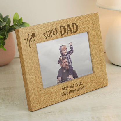 Super Dad Photo Frame Fathers Day Gifts 6x4