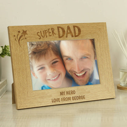 Super Dad Photo Frame Fathers Day Gifts 6x4