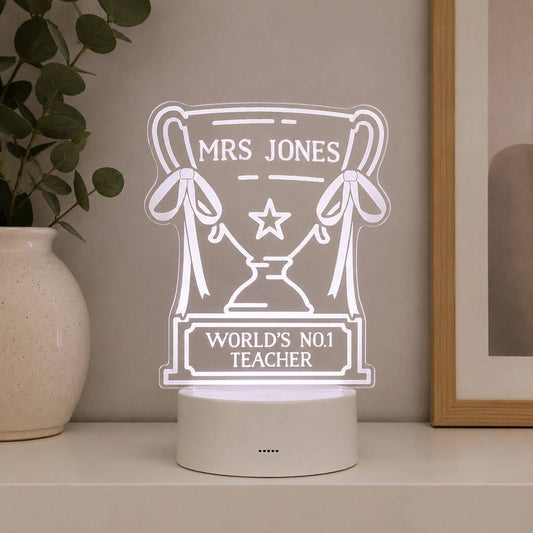 Teacher Gifts Trophy LED Light Thank You Present