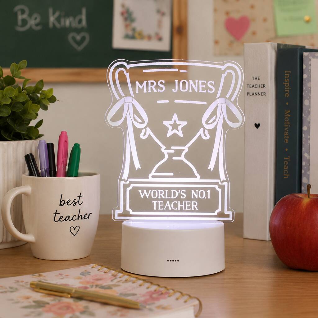 Teacher Gifts Trophy LED Light Thank You Present