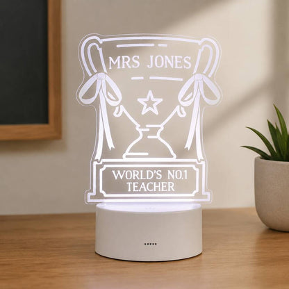 Teacher Gifts Trophy LED Light Thank You Present