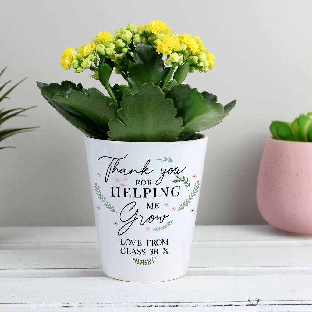 Thank You For Helping Me Grow Plant Pot Gift
