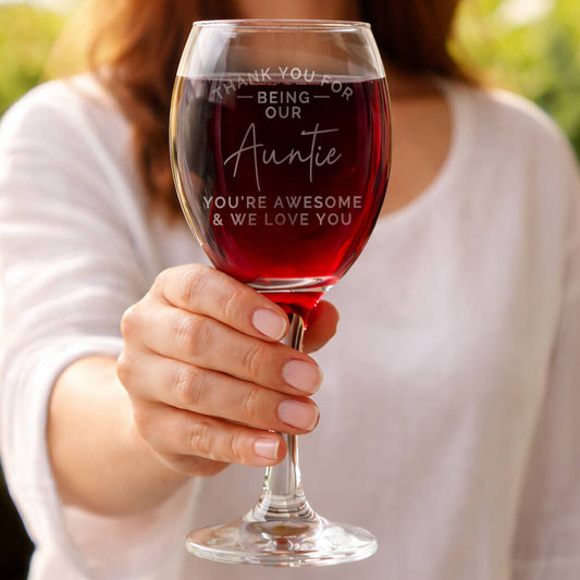 Thank You Gifts Personalised Wine Glass