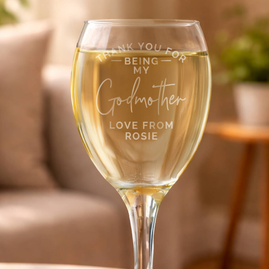 Thank You Gifts Personalised Wine Glass