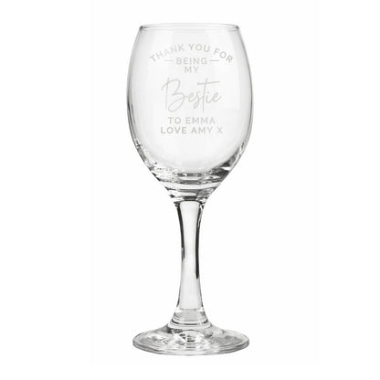 Thank You Gifts Personalised Wine Glass