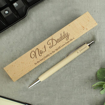 Thank You Gifts Personalised Wooden Pen And Box Set