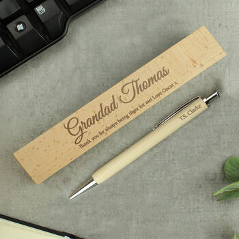 Thank You Gifts Personalised Wooden Pen And Box Set