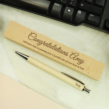 Thank You Gifts Personalised Wooden Pen And Box Set