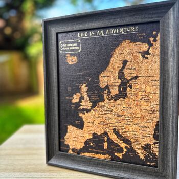 Europe Push Pin Map Europe Cork Board Travel Gift