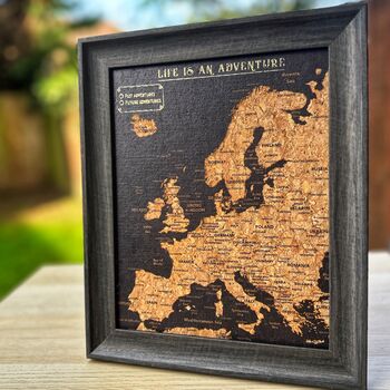 Europe Push Pin Map Europe Cork Board Travel Gift