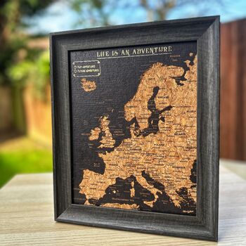 Europe Push Pin Map Europe Cork Board Travel Gift