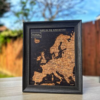 Europe Push Pin Map Europe Cork Board Travel Gift