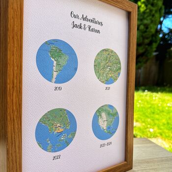 Anniversary Gifts Favourite Visited Countries Wall Art
