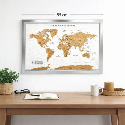 Travel Gifts World Map Cork Board With Pins