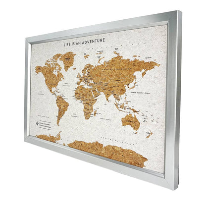 Travel Gifts World Map Cork Board With Pins