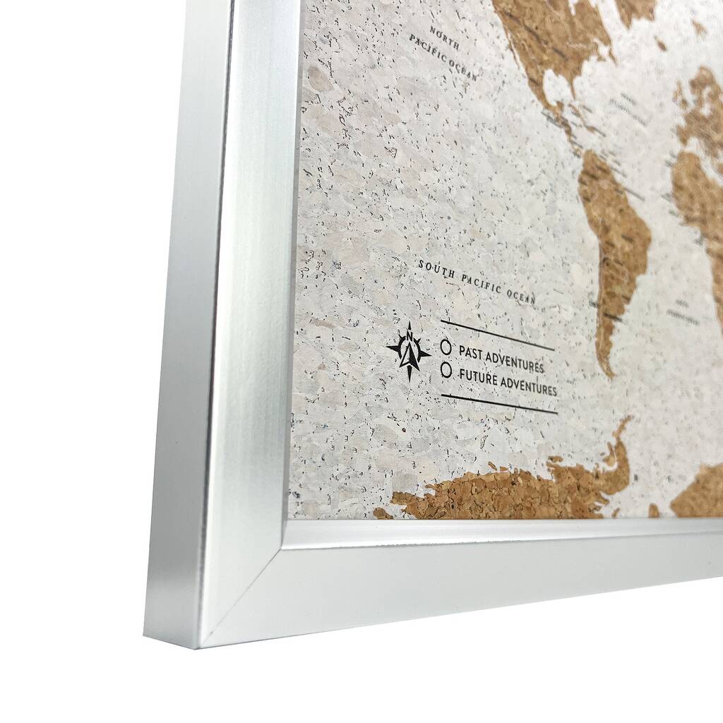 Travel Gifts World Map Cork Board With Pins