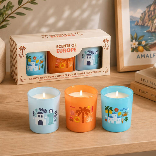 Travel Home Decor Candle Gift For Travellers Scents Of Europe Set