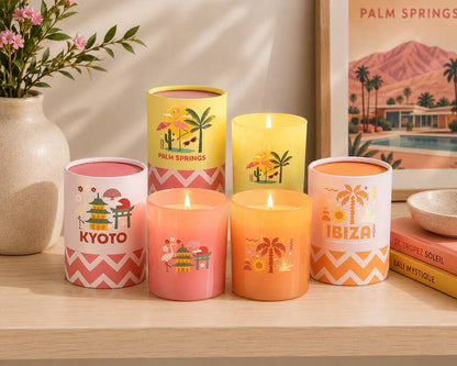 Travel Home Decor Gift Scented Candle Kyoto Ibiza Palm Springs