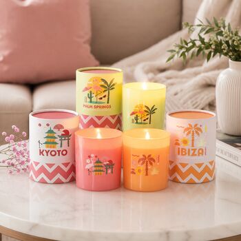 Travel Home Decor Gift Scented Candle Kyoto Ibiza Palm Springs