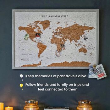 Travel Map With Pins Travel Gifts