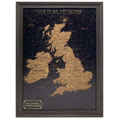 UK Cork Travel Map With Pins Traveller Gifts